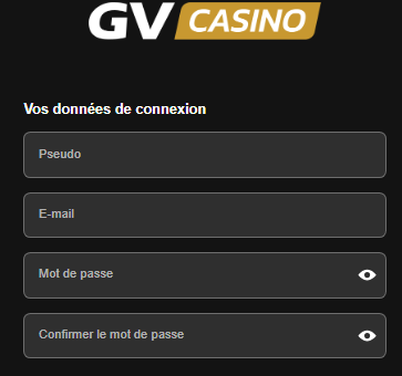 formulaire d'inscription sur l'application mobile du GoldenVegas casino